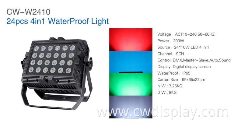 24pcs 4in1 waterproof wall wash light
